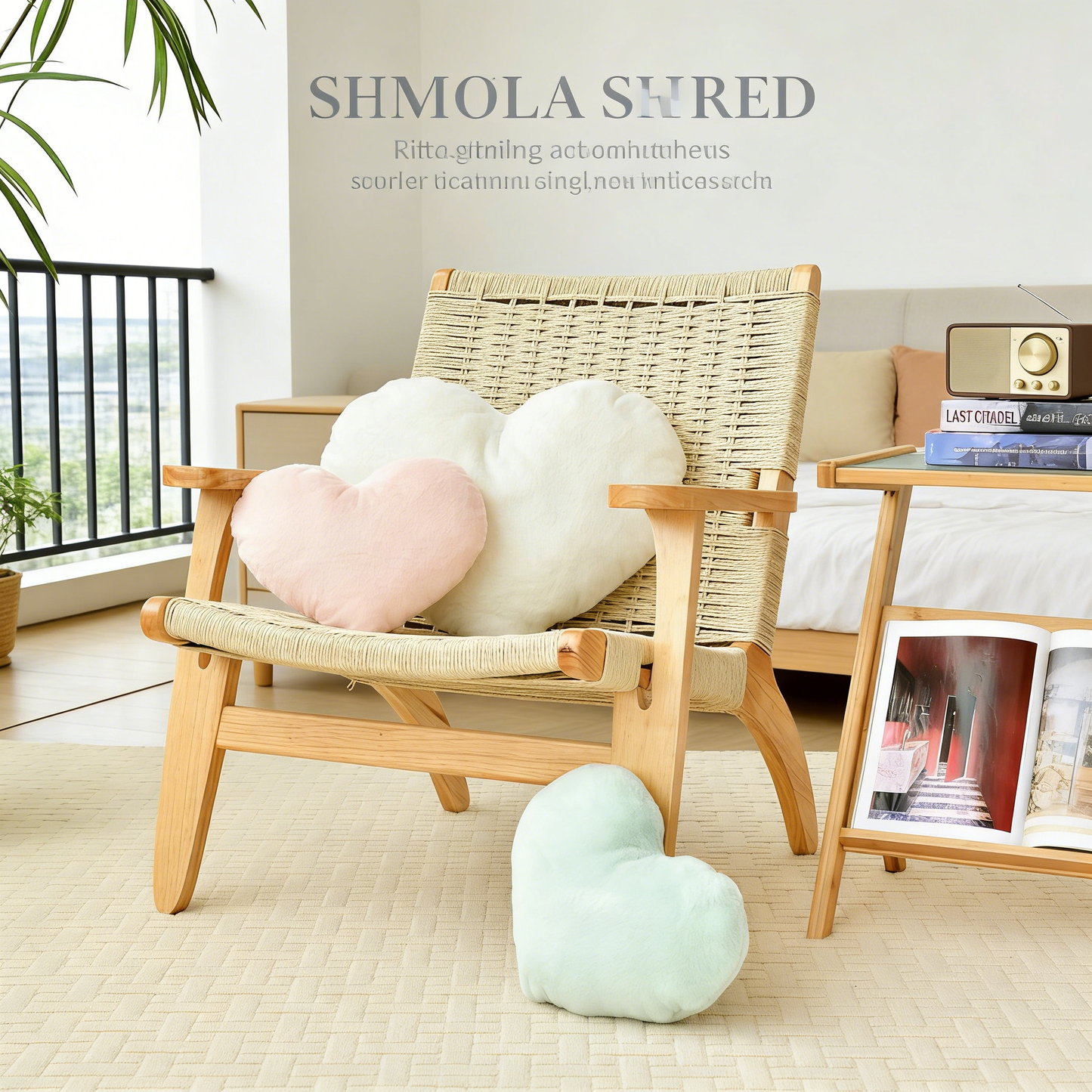 Heart Shaped Fuzzy Plush Pillow – Soft Fluffy Throw Pillow for Sofa, Bed & Romantic Decor