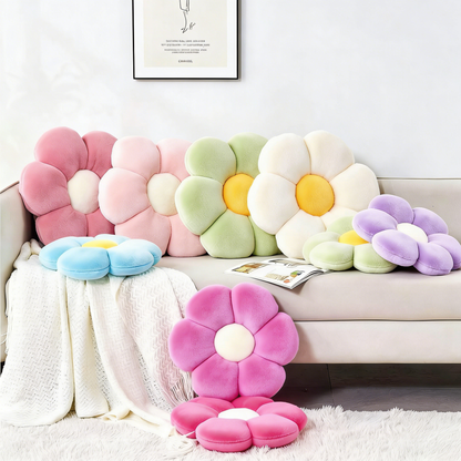 Flower Shaped Plush Pillow – Soft Fuzzy Floor Cushion for Sofa, Bed & Home Decor