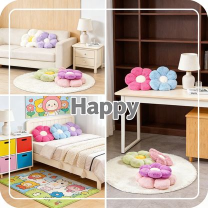 Flower Shaped Plush Pillow – Soft Fuzzy Floor Cushion for Sofa, Bed & Home Decor